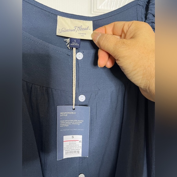 👗 NWT! Blue  Ruffle Cottage Dress - Picture 2 of 8